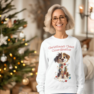 Naughty Puppy Christmas Chaos Coordinator Sweatshirt