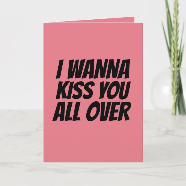 NAUGHTY ROMANTIC GREETING CARD (Front)