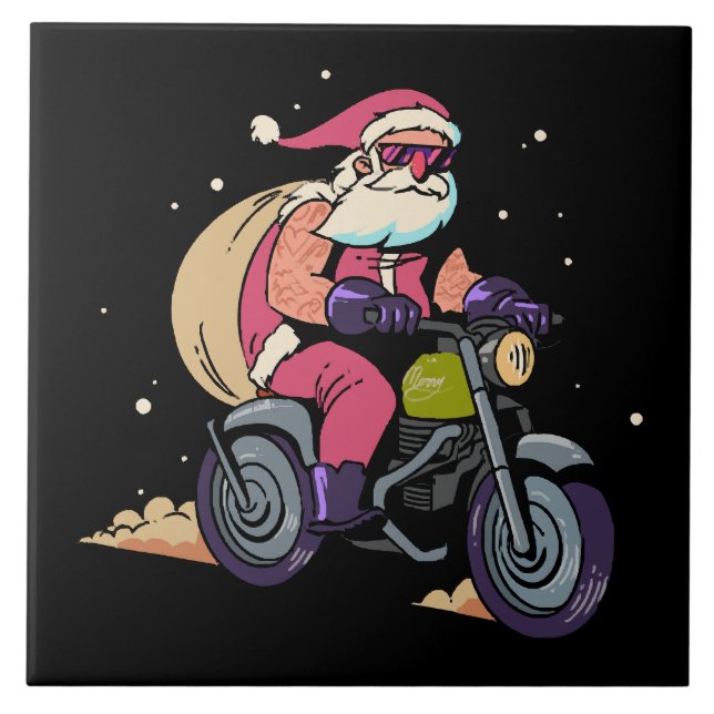 Naughty Santa Claus Tile (Front)
