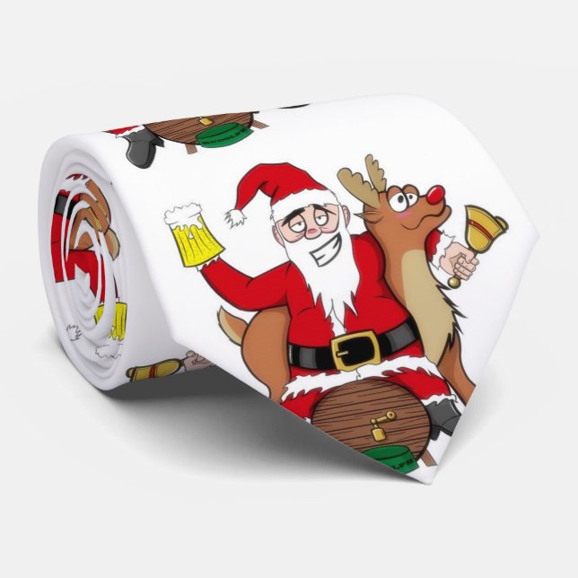 ***NAUGHTY SANTA TIE**** PERFECT TIE FOR YOUR GUY (Rolled)