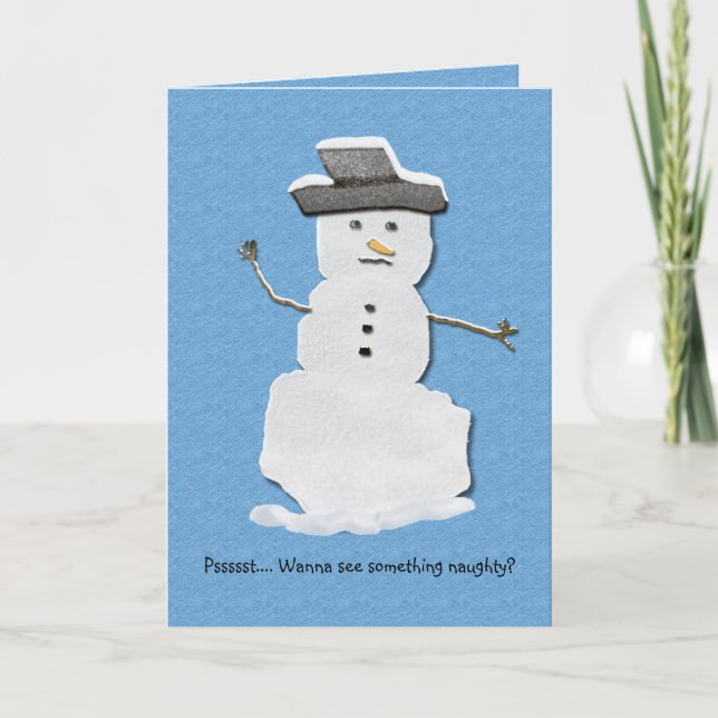 Naughty Snowman Card (Front)