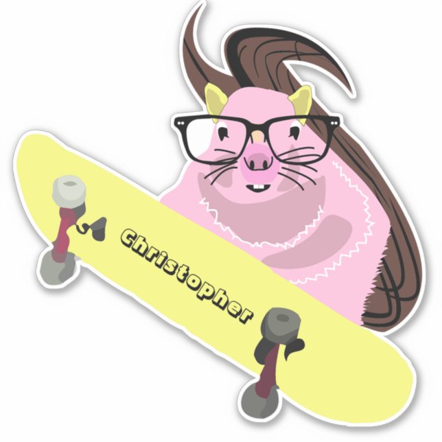 Naughty Squirrel #108 Skateboarding (Front)