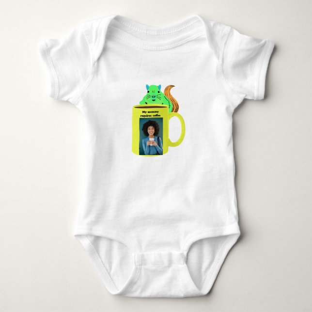 Naughty Squirrel #110 Baby Coffee Bodysuit (Front)