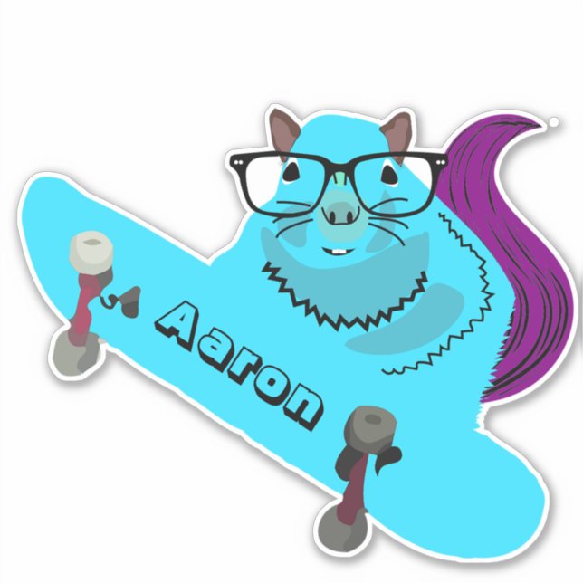 Naughty Squirrel #114 Skateboarding (Front)