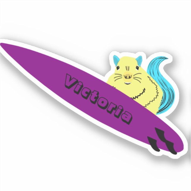 Naughty Squirrel #1308 Surfing (Front)