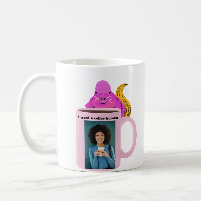 Naughty Squirrel #130 Coffee Human Mug (Left)