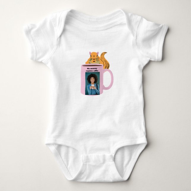Naughty Squirrel #135 Baby Coffee Bodysuit (Front)