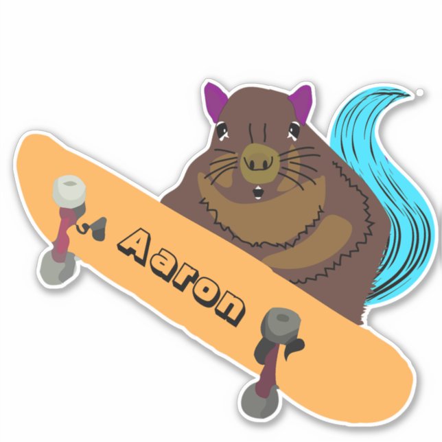 Naughty Squirrel #145 Skateboarding (Front)