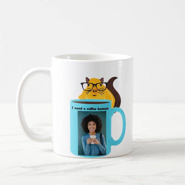 Naughty Squirrel #159 Coffee Human Mug (Left)