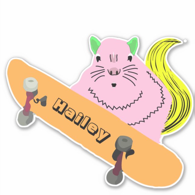Naughty Squirrel #187 Hailey Skateboarding (Front)