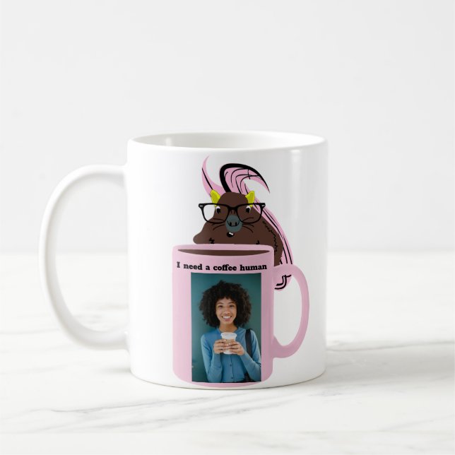 Naughty Squirrel #211 Coffee Human Mug (Left)