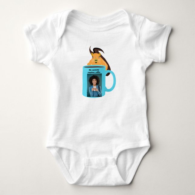 Naughty Squirrel #240 Baby Coffee Bodysuit (Front)