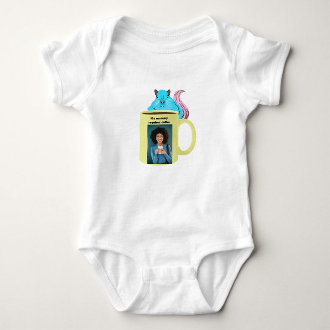 Naughty Squirrel #253 Baby Coffee Bodysuit (Front)