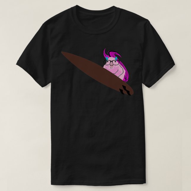 Naughty Squirrel 278 Surfing T T-Shirt (Design Front)