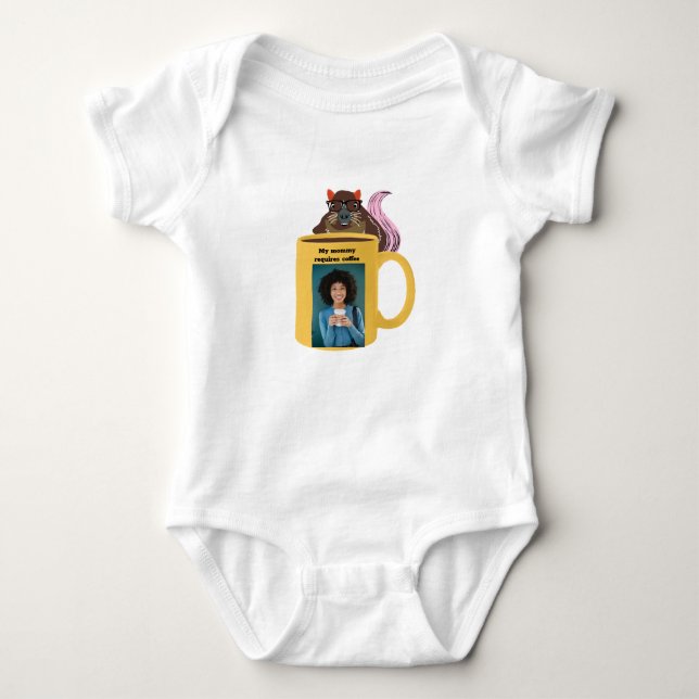 Naughty Squirrel #286 Baby Coffee Bodysuit (Front)