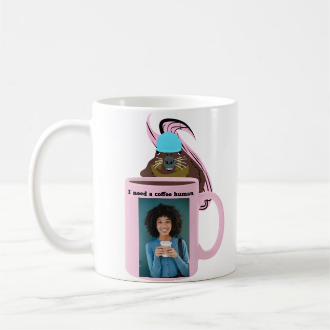 Naughty Squirrel #342 Coffee Human Mug (Left)
