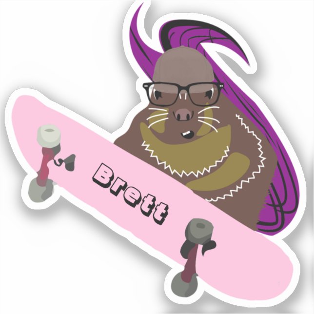 Naughty Squirrel #375 Brett Skateboarding (Front)