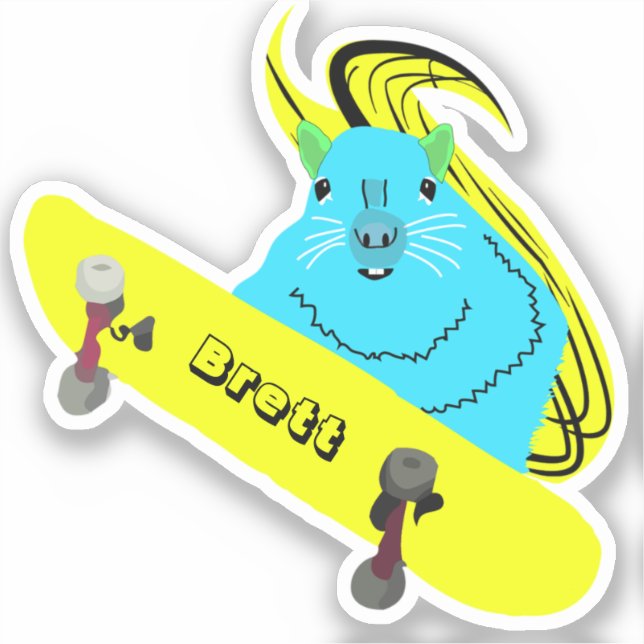 Naughty Squirrel #407 Brett Skateboarding (Front)