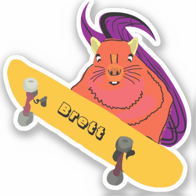 Naughty Squirrel #423 Brett Skateboarding (Front)