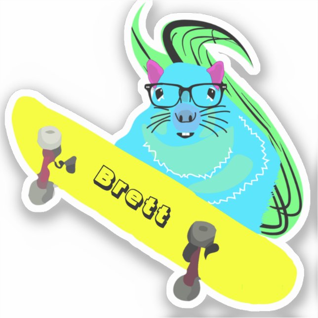 Naughty Squirrel #424 Brett Skateboarding (Front)