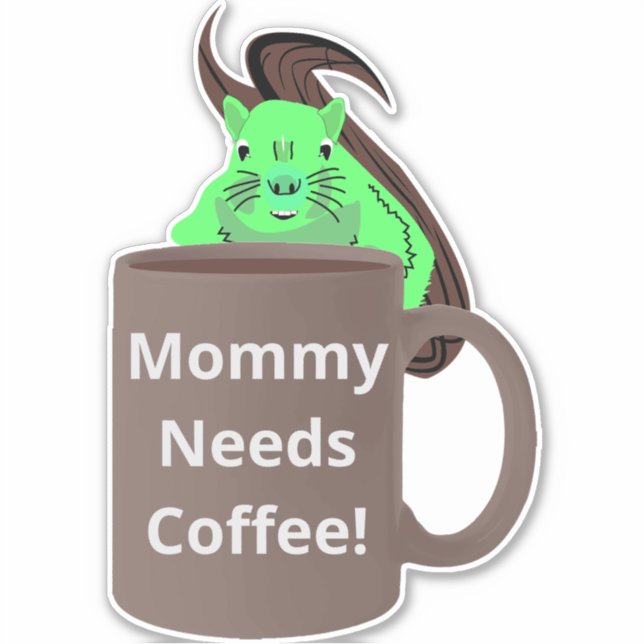 Naughty Squirrel #475 Coffee Cup (Front)