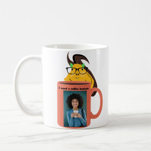 Naughty Squirrel #515 Coffee Human Mug (Left)