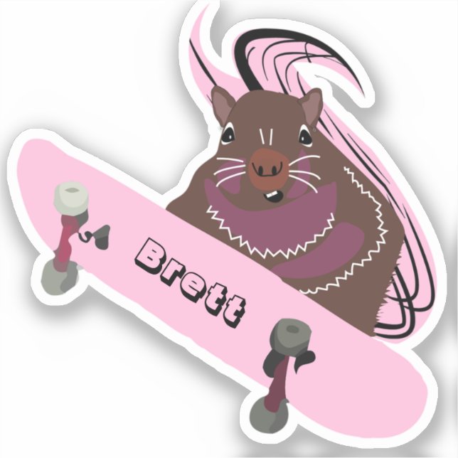 Naughty Squirrel #517 Brett Skateboarding (Front)