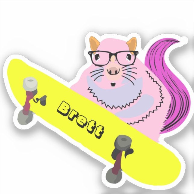 Naughty Squirrel #520 Brett Skateboarding (Front)