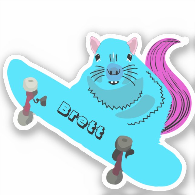 Naughty Squirrel #558 Brett Skateboarding (Front)