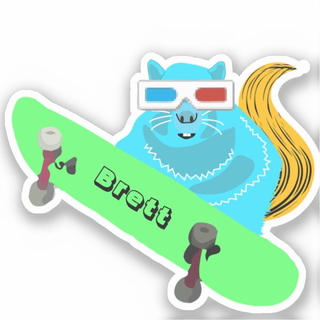 Naughty Squirrel #560 Brett Skateboarding (Front)