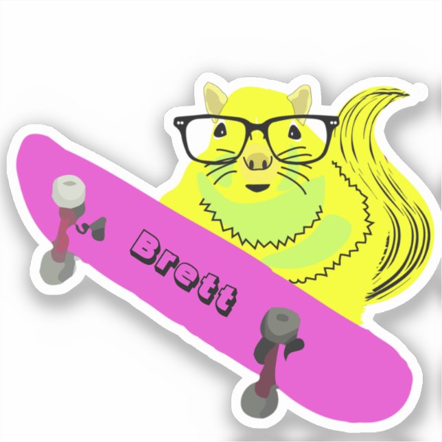 Naughty Squirrel #619 Brett Skateboarding (Front)