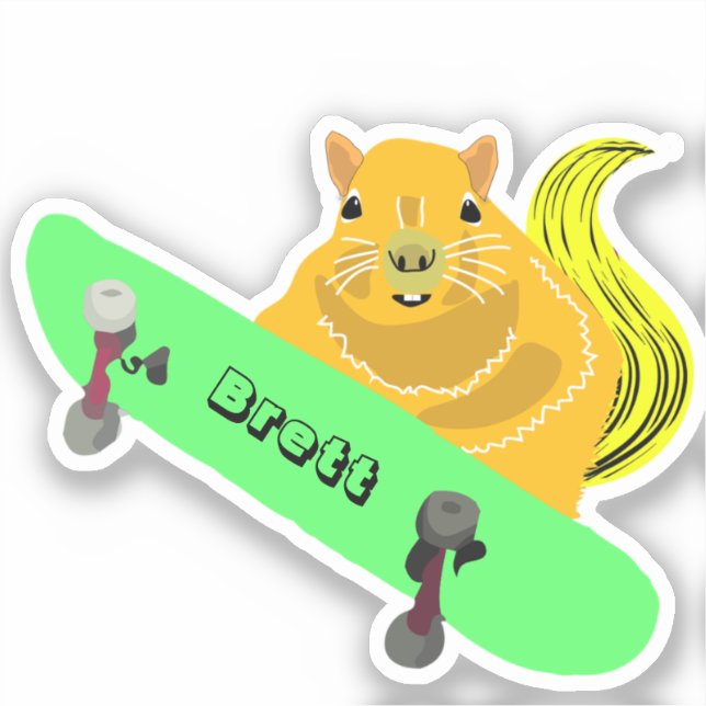Naughty Squirrel #726 Brett Skateboarding (Front)