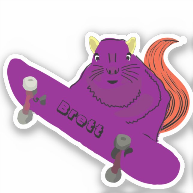 Naughty Squirrel #815 Brett Skateboarding (Front)