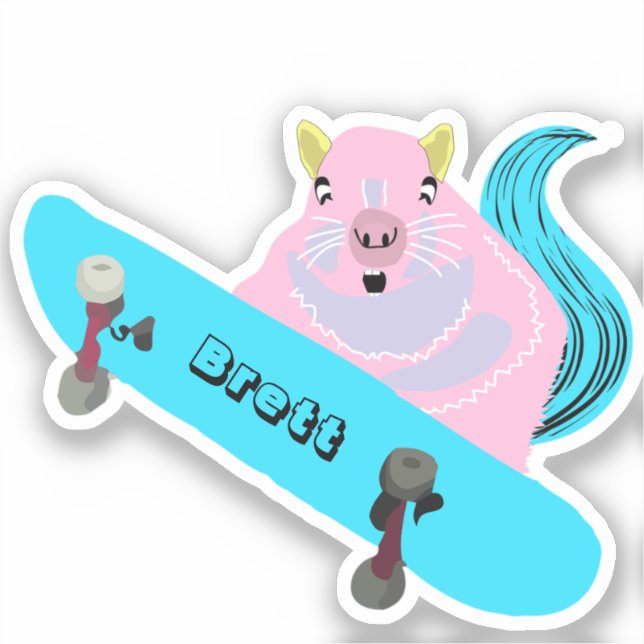 Naughty Squirrel #834 Brett Skateboarding (Front)