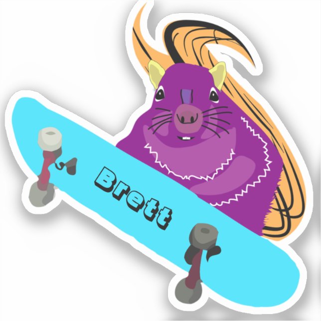 Naughty Squirrel #854 Brett Skateboarding (Front)