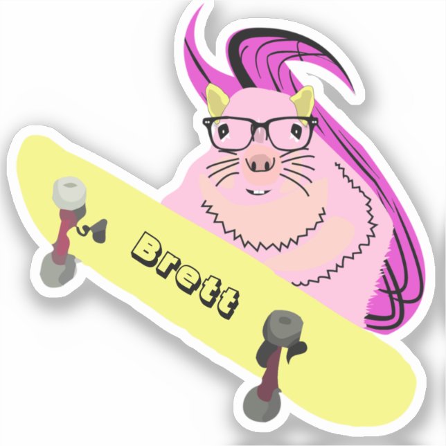 Naughty Squirrel #872 Brett Skateboarding (Front)