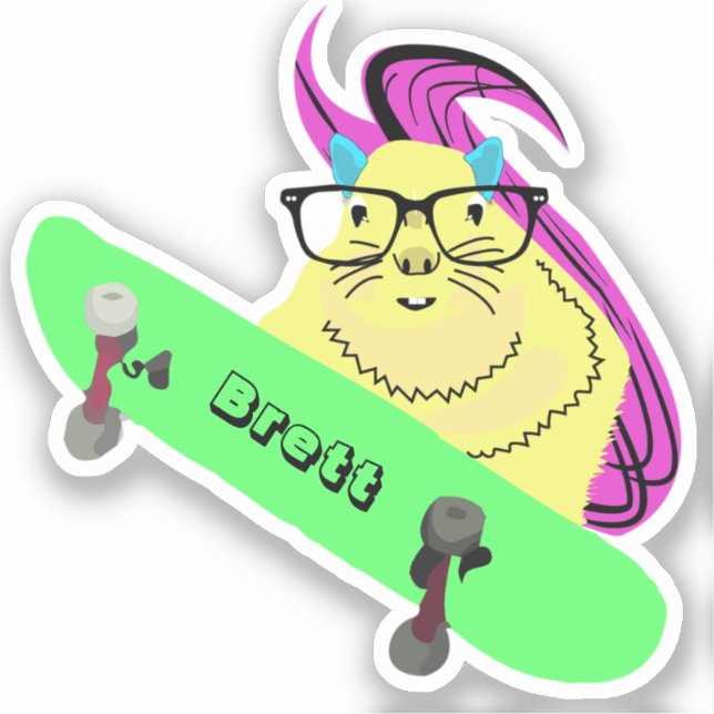 Naughty Squirrel #873 Brett Skateboarding (Front)