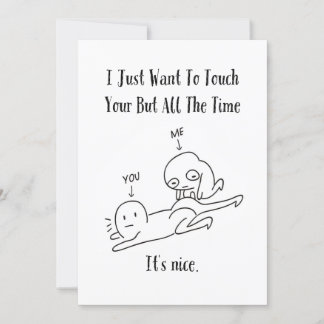 Naughty Touch Your Butt Love Card, Cheeky  Card