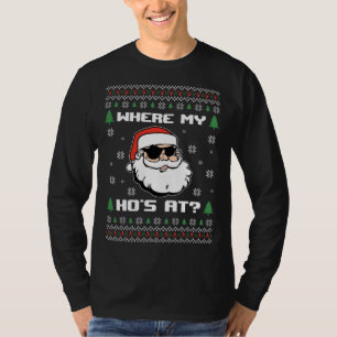 Naughty Ugly Christmas Sweater Funny Adult Where's