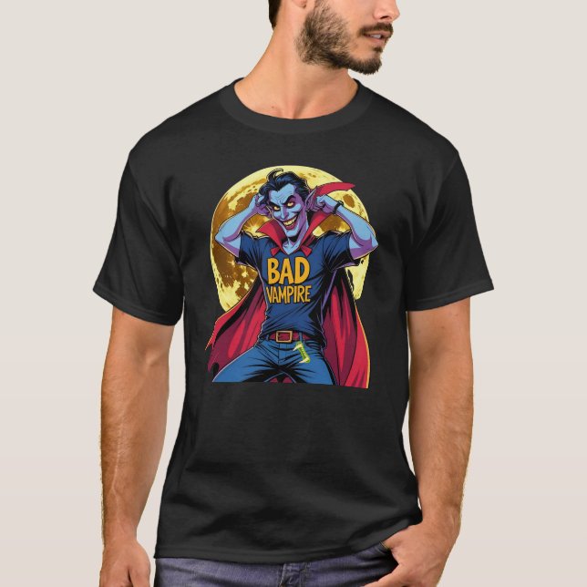 Naughty vampire, Funny Vampire Guy Tee  (Front)