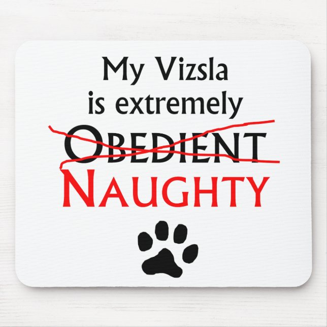 Naughty Vizsla Mouse Pad (Front)