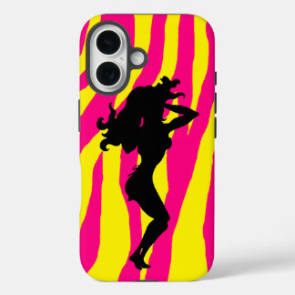 Naughty Waitress Silhouette iPhone 16 Case