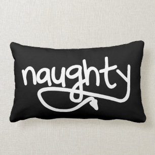 naughty with devil's tail lumbar cushion