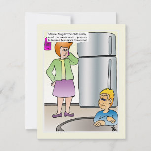 Naughty Words Flat Card