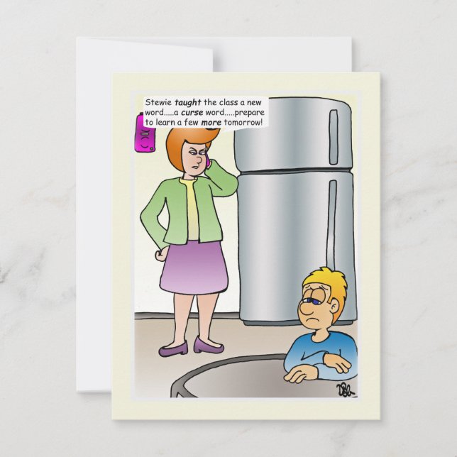 Naughty Words Flat Card (Front)