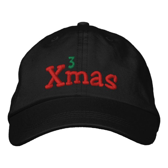 Naughty Xmas Embroidery Embroidered Hat (Front)
