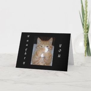NAUGHTY YOU-LUCKY ME CHRISTMAS LOVE HOLIDAY CARD
