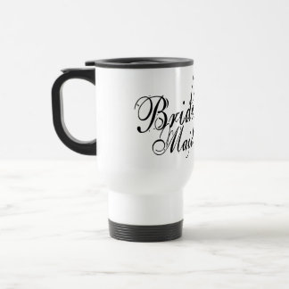 Naughy Grunge Script - Bride's Maid Black Travel Mug