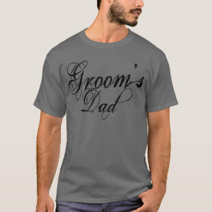 Naughy Grunge Script - Groom's Dad Black T-Shirt
