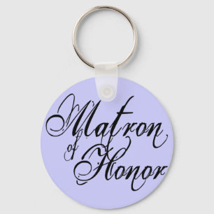 Naughy Grunge Script - Matron Of Honour Black Key Ring